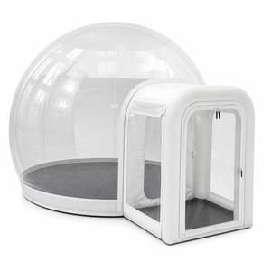 Luxury Inflatable Bubble Dome Tent 360 Degree Panoramic View Glamping House with Tunnel Entrance