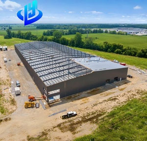 Low Cost Custom Pre-Fabricated Industrial Workshop Steel Metal Frame Prefab Steel Building Modular Warehouse 5+ Year