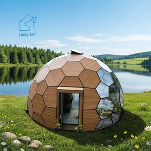 Prefab Hexagon Glass Dome Honeycomb House for Glamping Hotel