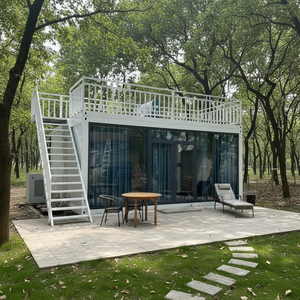 Durable Steel Structure Luxury Prefab Modular Glass Wall Container
