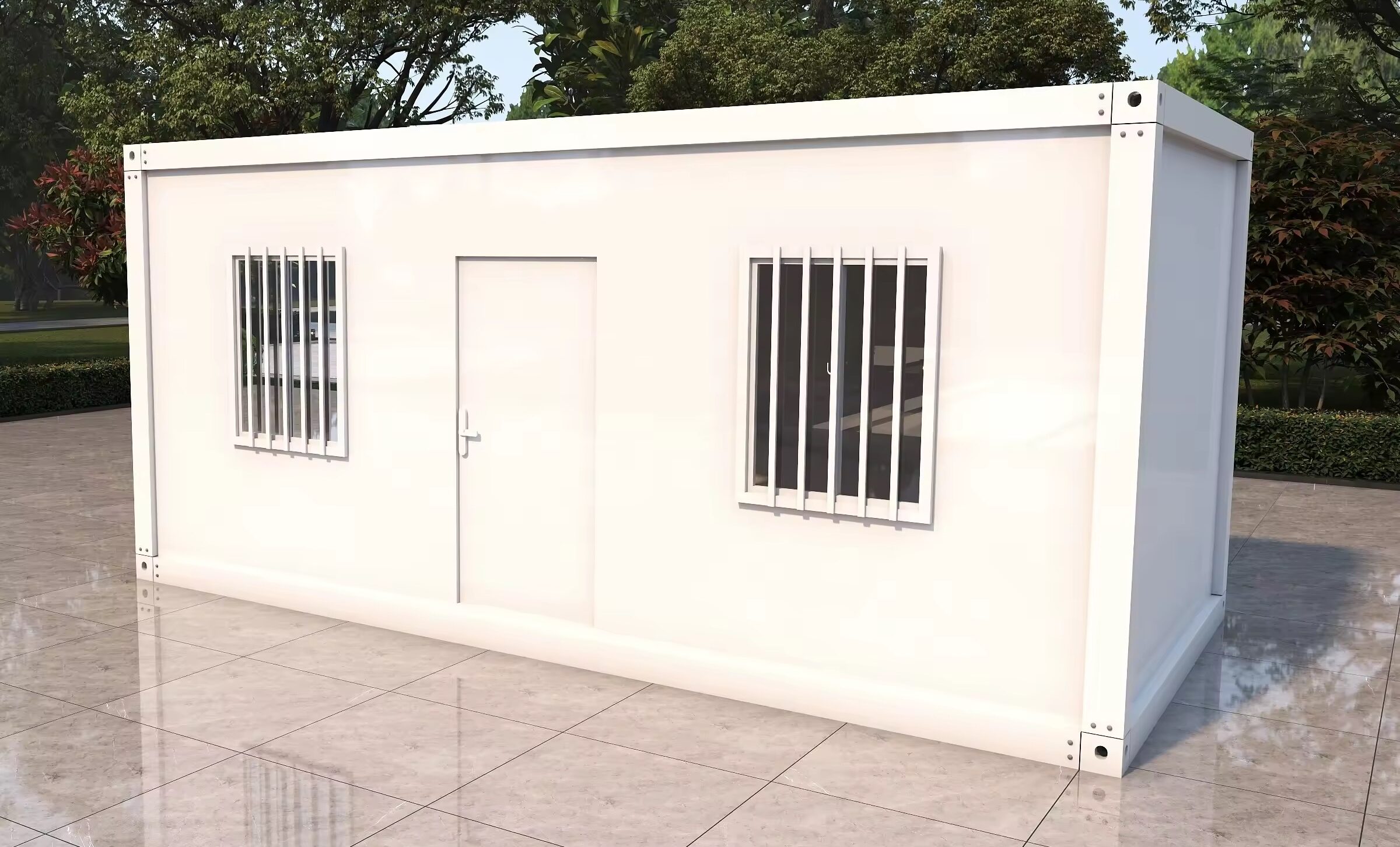 Modular prefab site office containers installed for an industrial project