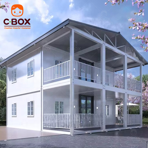 Cbox 2-Story Capsule House Apartment Design Modular Detachable Container House With Pitch Roof